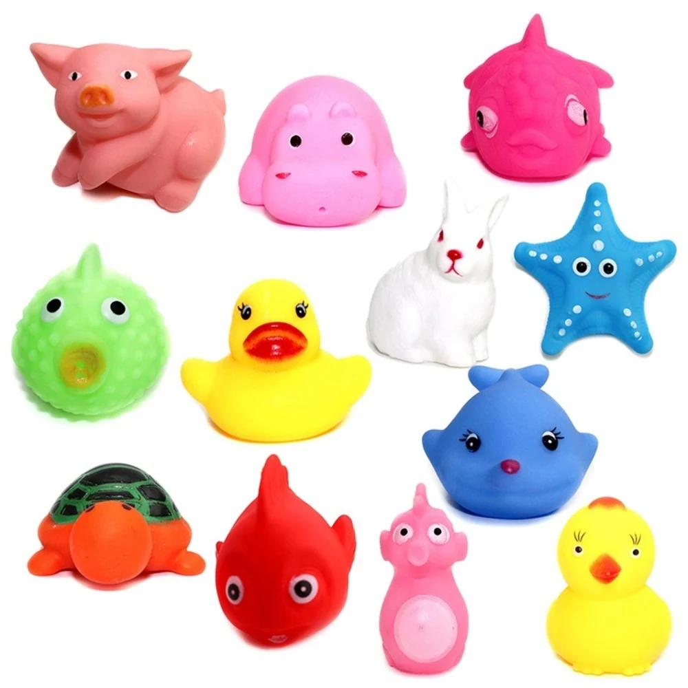 Baby Animals Of Shower Water Floating Yellow Rubber Duck Toys Soft