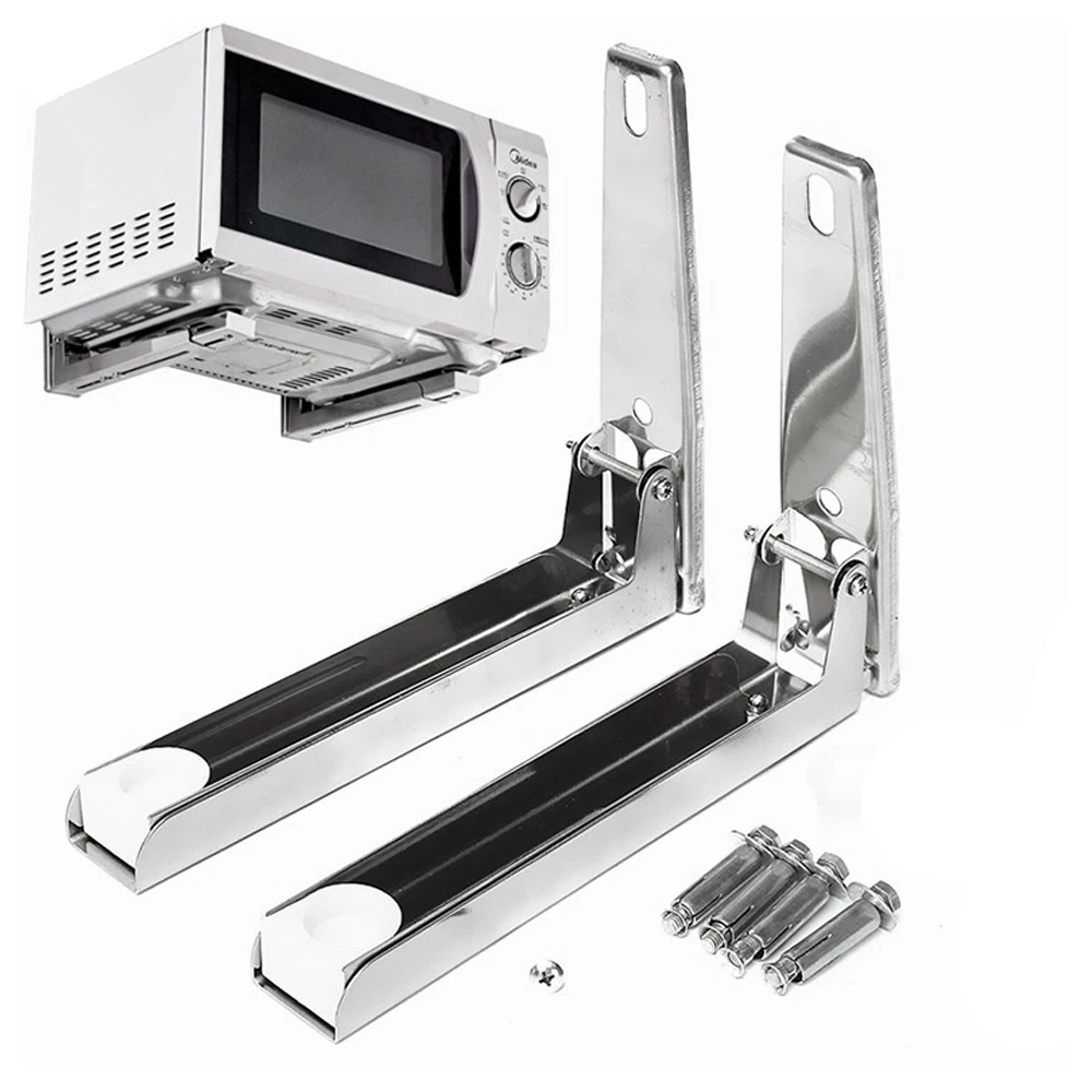 

CSS Support Frame Steel Foldable Stretch Shelf Rack Microwave Oven Wall Mount Bracket Stainless Silver