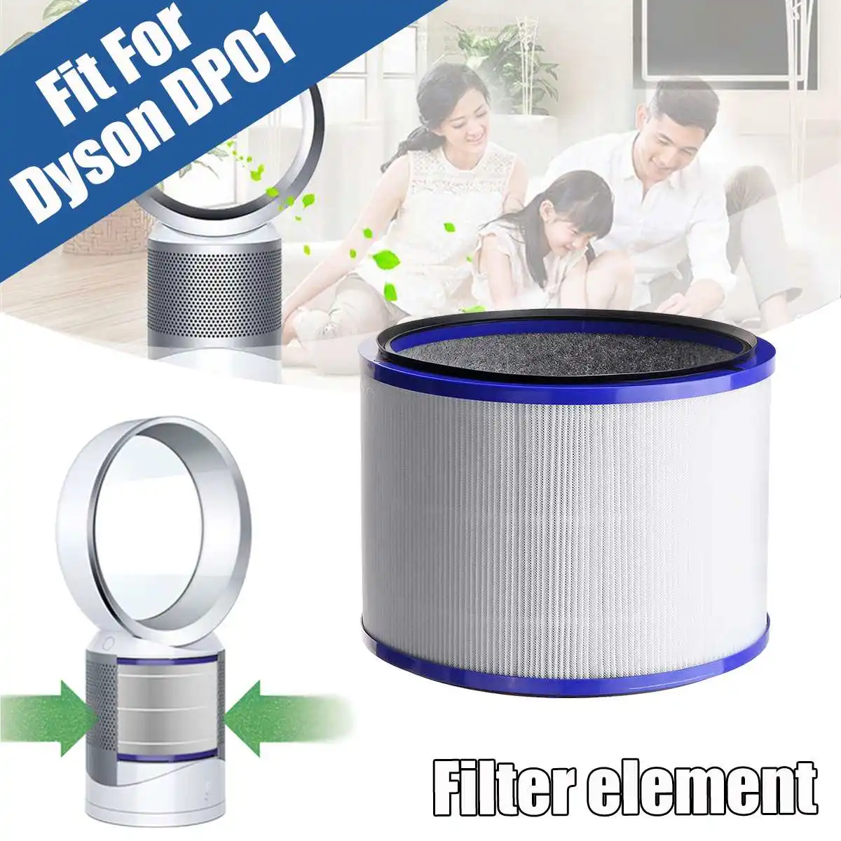 

1pcs DP01 Air Cleaner Filter for Dyson Pure Cool Link Air Purification Table Fan HP01 HP02 HP03 DP01 DP02 DP03 Filters 967449-04