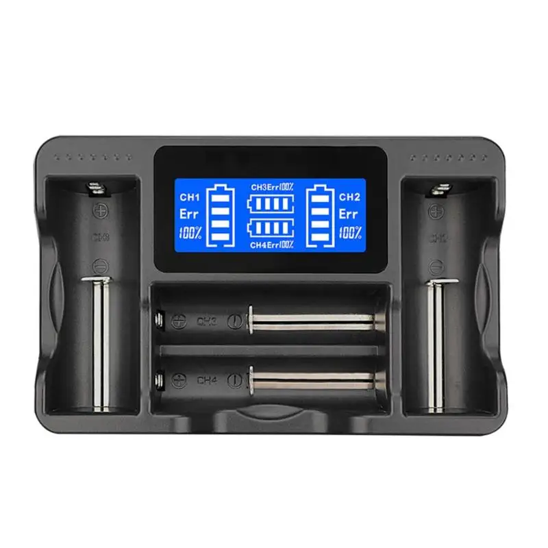 

5V 1-2A 4 Slot Smart Battery Charger for 18650 Battery Charger LCD Display USB Charging Dock for Lithium18650 26650 Battery