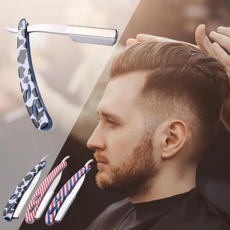 Мужская бритва из нержавеющей стали Складная ручка Бритва держатель для лезвий парикмахерский инструмент для бритья нож для распаковки волос