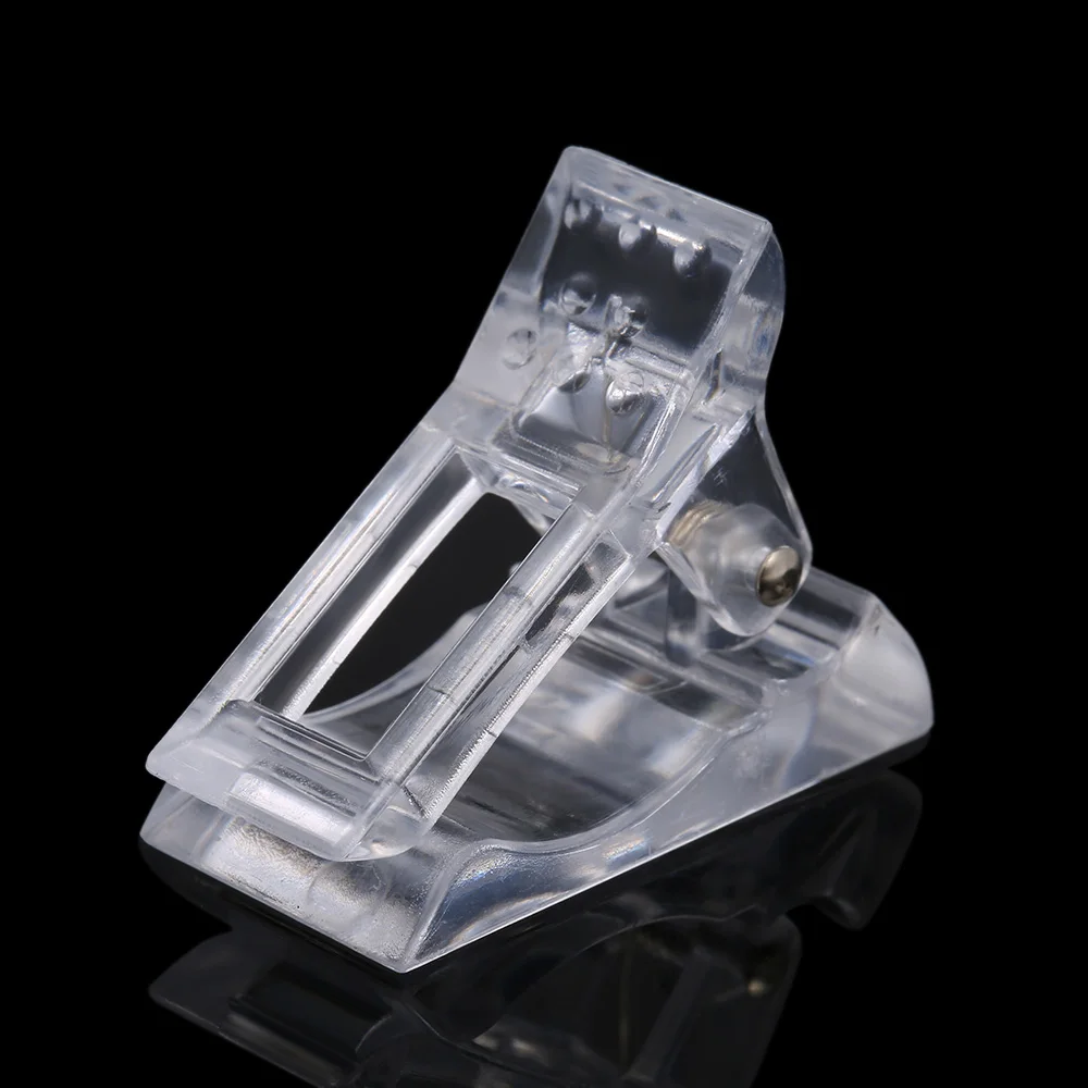 

Set Of 5Pcs Transparent Polygel Quick Building Nail Tips Clips Finger Nail Extension UV LED Plastic Builder Clamps Nail Art Tool