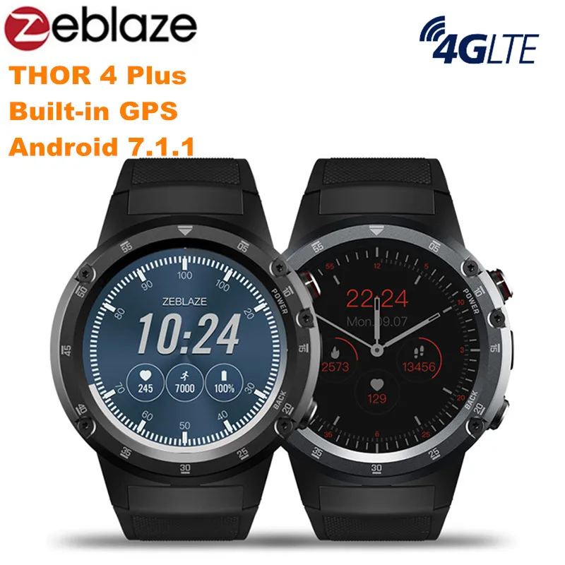 Новый zeblaze Thor 4 плюс Смарт часы телефон Android 7 1 г LTE сердечного ритма мониторы gps