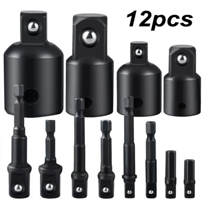 

12 PCS Drive Socket Adapter Converter Reducer Air Impact Hand Tools Set Replaces