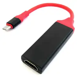 OPQ-USB Тип C к женскому HDMI HDTV кабель адаптер для samsung Galaxy S8 S8 + Macbook красный