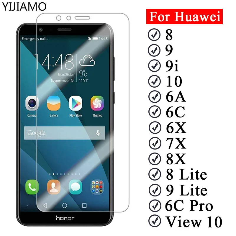 Защитное стекло для Huawei Honor 7X 8X 6A 6X 6C Pro 9i 10 Защита экрана huawei honor 8 9 Lite View закаленное