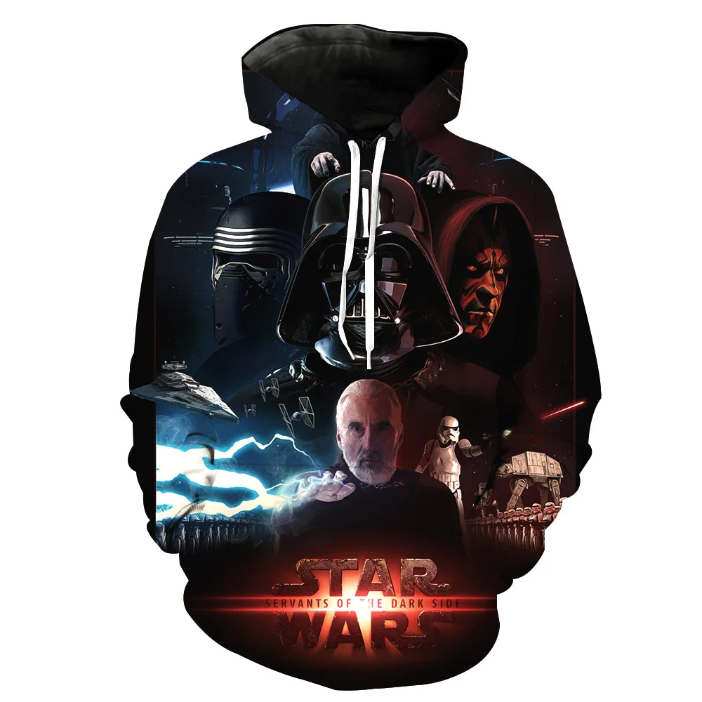 

Fans Made Star Wars Cosplay Hoodies for Men Long Sleeve 3D Printed Sweatshirt 2019 Homme for Movie Fans Casual Tops