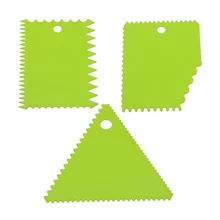 3 шт пилообразной творческий простой крем скребок Пластик инструмент торт скребок для дома магазин профессиональной