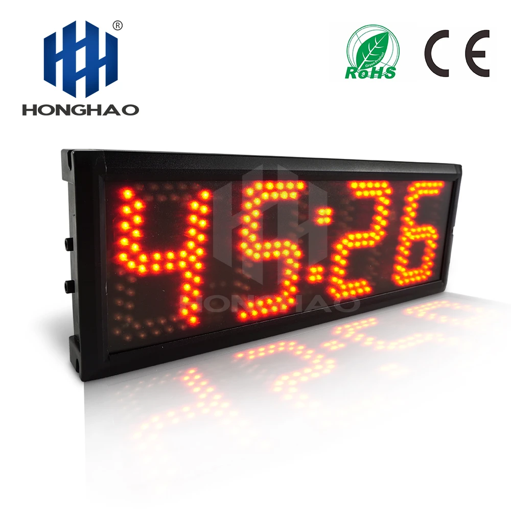 5 Inch 6digits Large Led Clock Semi Outdoor Led Wall Clock High Brightness Gym Timer Led Workout Timer Stopwatch Timer Heaterclock With Timer Aliexpress
