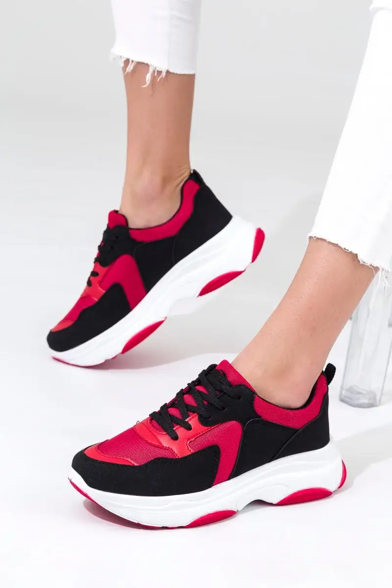

SOHO Black Red Women 'S Sneaker 12583