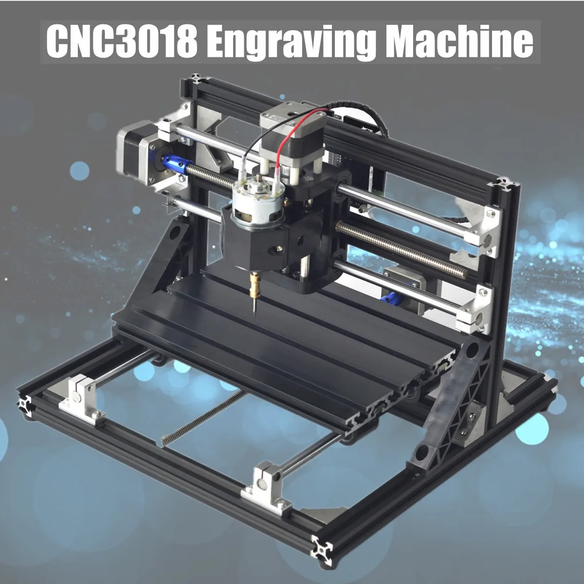 

Engraving Machine Wood Router Black 3018 3 Axis Movable CNC Router Spindle Engraver DIY Wood Milling Engraving Machine 300x180mm