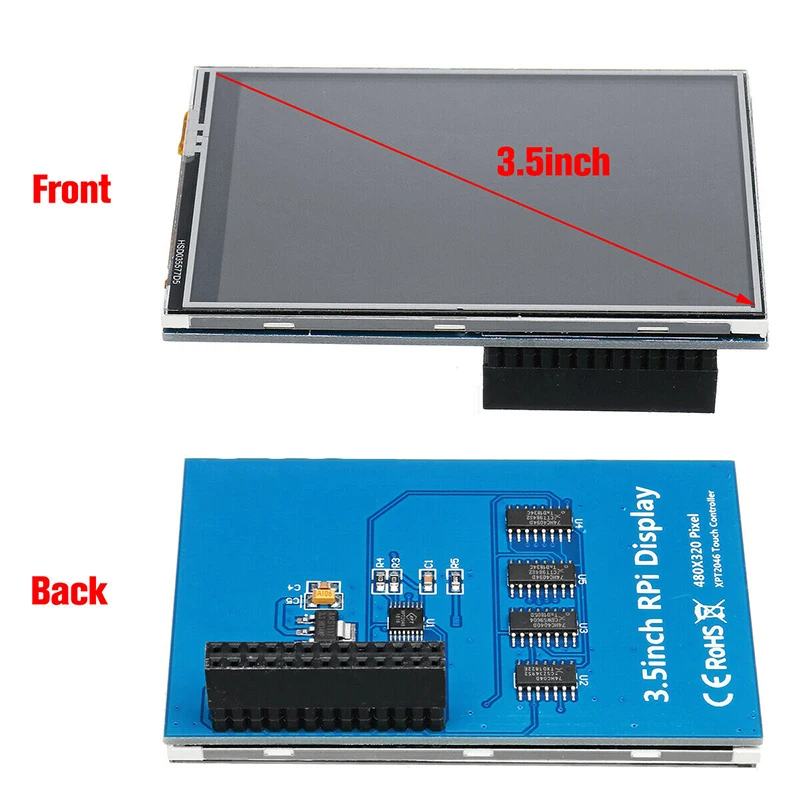 

1pc New 3.5 Inch Touch Screen LCD 320x480 Resolution High Quality Immersion Gold Surface Plating Size Perfectly Fit For The Pi