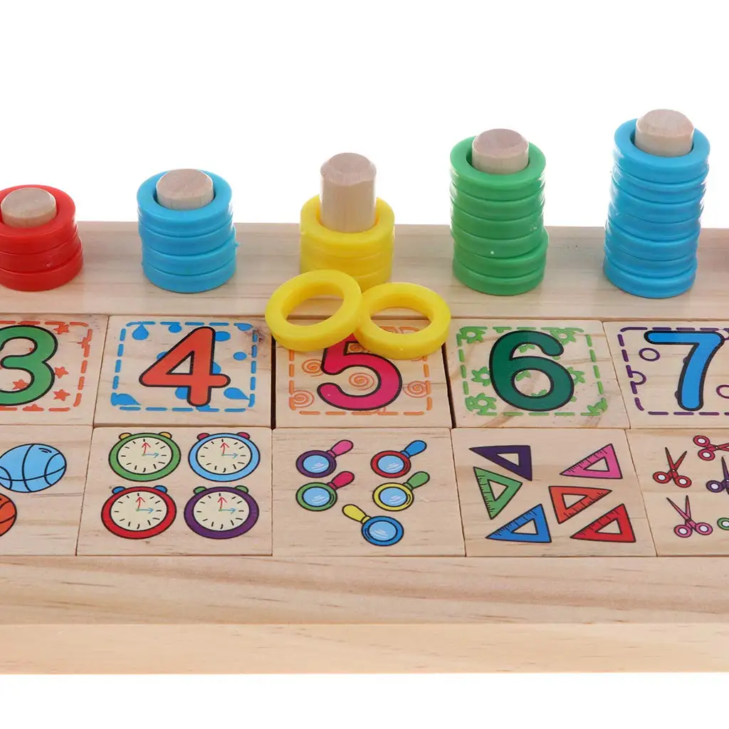  Montessori Wooden Math Teaching Material Counting Sorting Game Mathematical Early Learning Educatio - 32970644428