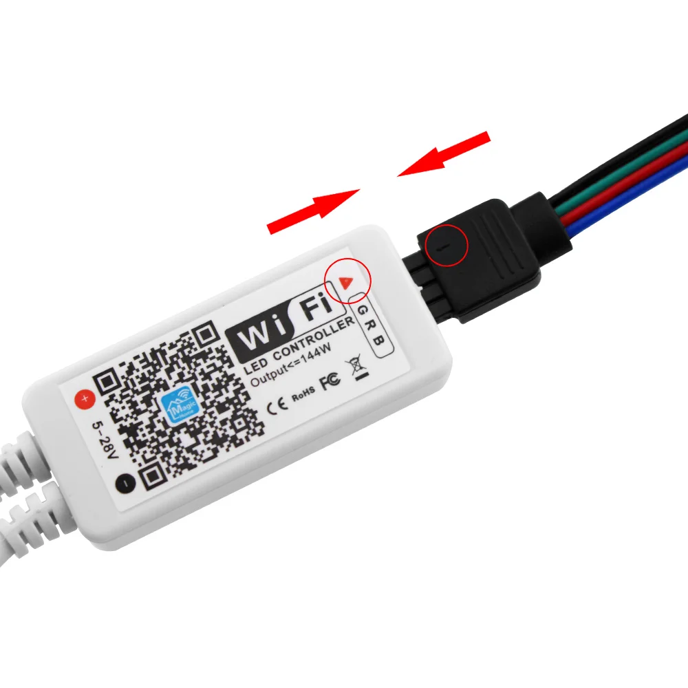 5 м 12 В Rgb Светодиодная лента Wifi SMD 2835 5050 Водонепроницаемая Fita гибкая неоновая