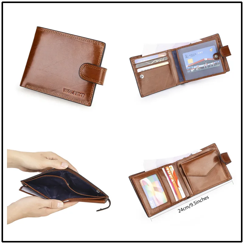 Коричневый итальянский кошелек из натуральной кожи с воротником крупного
