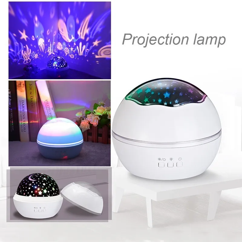 

Novelty Luminous Toys Romantic Sky Ocean LED Night Sleep Light Projector USB Battery Night Light Creative Toys For Kids Gift