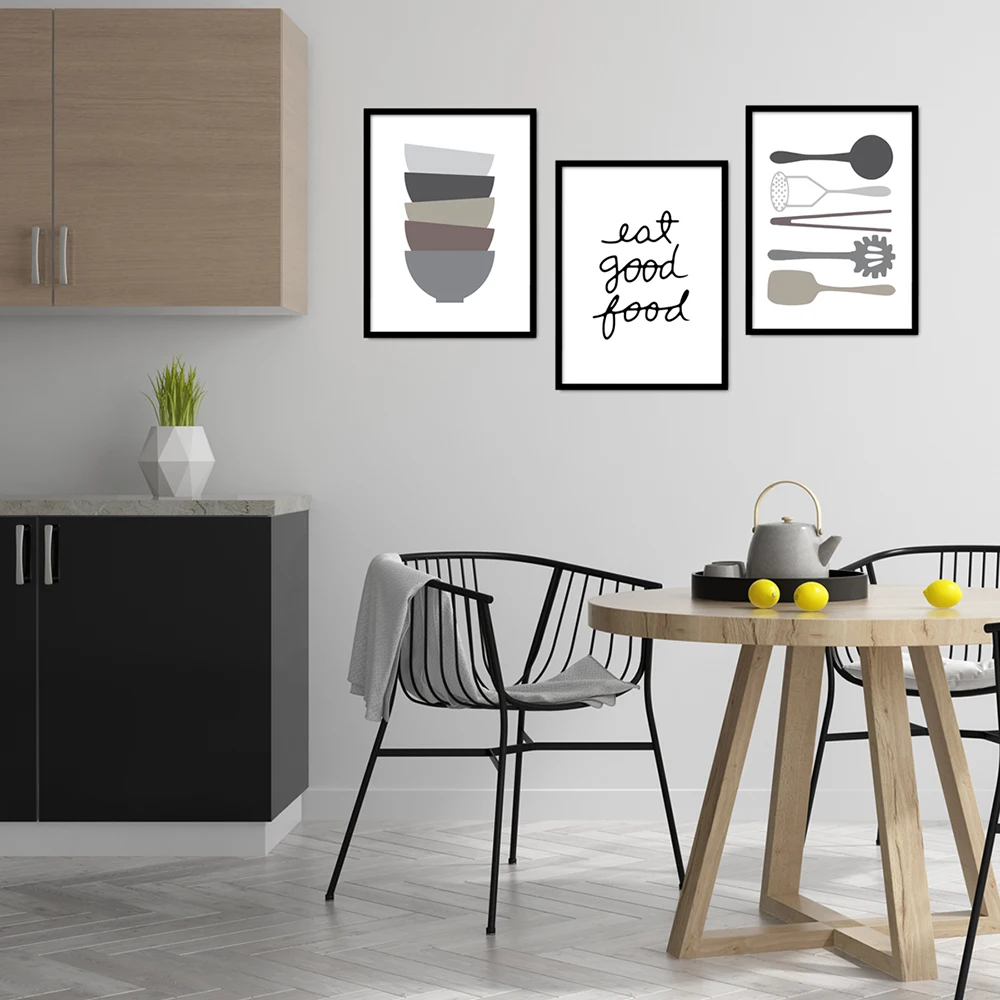 

New Creative Canvas Painting Poster Kitchen Tool Pattern Print Simple Decor Wall Art Pictures For Living Room Aisle Home Decor