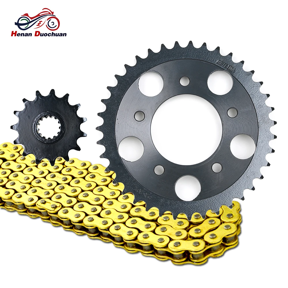 

525 15T 39T Motorcycle Transmission Drive Chain and Front Rear Sprocket Set for Honda CB-1 400 1989-1991 525-15T 525-39T