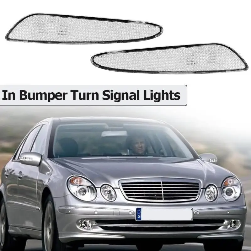 

For W211 E Class 03-06 Left Right Side Marker In Bumper Turn Signal Lights