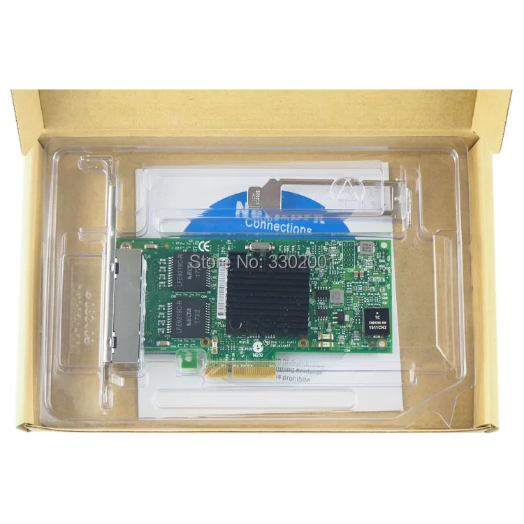 Фанми I350-T4V2 4-Порты и разъёмы Gigabit Ethernet PCI Express X4 intel I350AM4 адаптером сервера сетевой карты