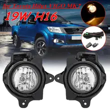 Для Toyota для Hilux VIGO MK7 2012 2013 2014 2015 2016 1 пара 12 v H16 автомобилей противотуманные сборки лампа с жгут реле
