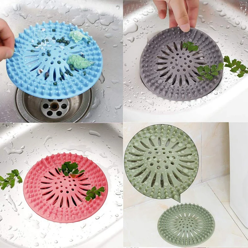 Hair Catcher Shower Drain Cover, 4 Pack Hair Stopper Drain Protector Universal Rubber Sink Strainer For Bathtub Kitchen And Ba Hair Catcher Shower Drain Cover, 4 Pack Hair Stopper Drain Protector Universal Rubber Sink Strainer For Bathtub Kitchen And Ba