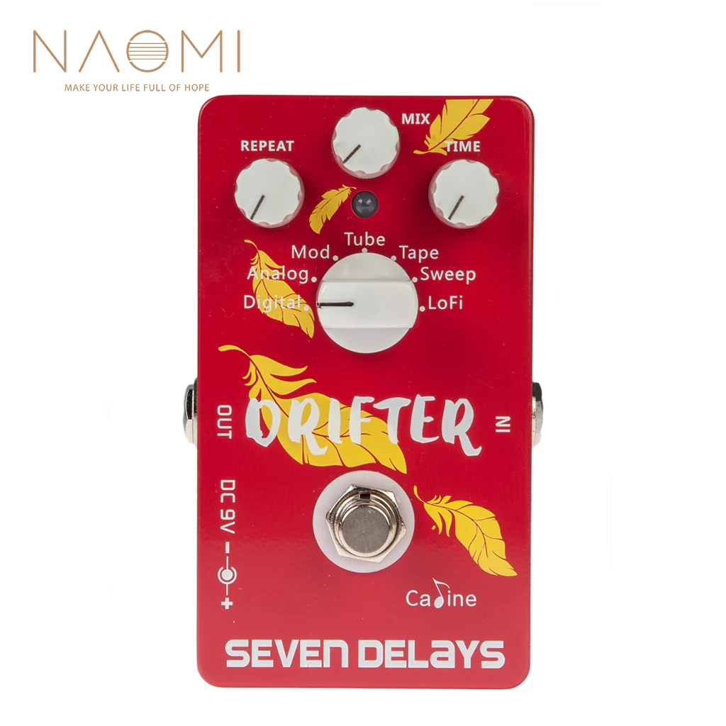 

NAOMI Caline CP-37 Digital Delay Guitar Effects Pedal 7 Delay Modes Delay Pedal Analog Mod Tube Tap Sweep Lofi Deday