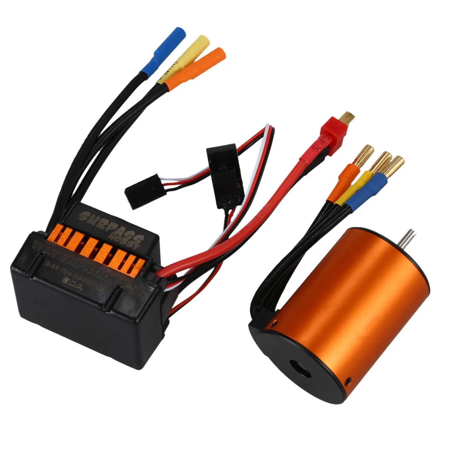 

New SURPASS HOBBY Upgrade Waterproof 3650 4300KV Brushless Motor with 60A ESC for 1/10 RC Car