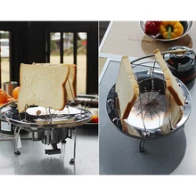 Открытый барбекю складной хлеб и Прямоугольная форма Нержавеющая сталь держатель для тостов Кемпинг Пикник Пособия по кулинарии Инструменты 22 см* 22 см* 12 см