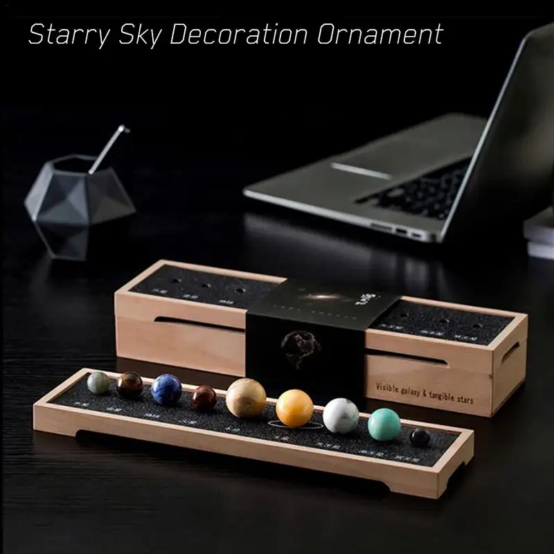 

High Quality Solar System Nine Stars Planet Stone Universe Starry Decoration Family Collection Decorative Ornaments