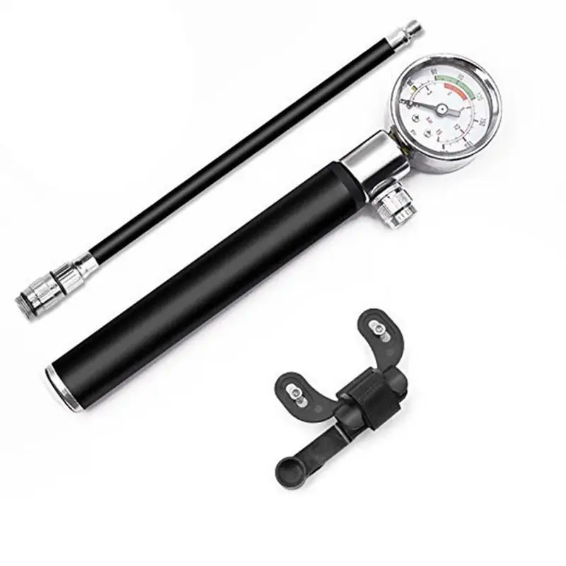 portable bike pump with gauge