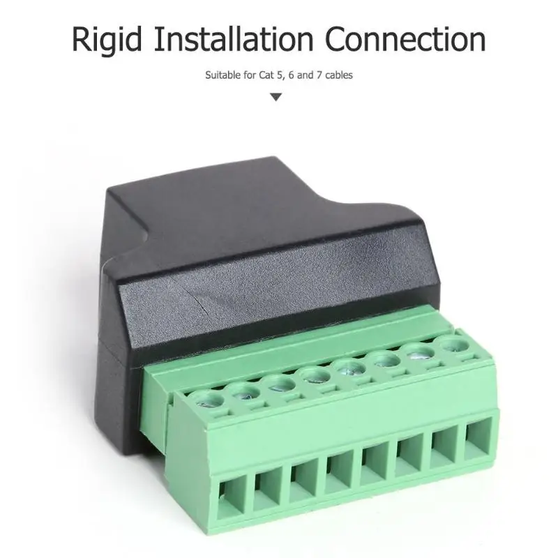 RJ45 гнездо к винтовой клемме 8 контактный разъем Ethernet кабель удлинитель адаптер