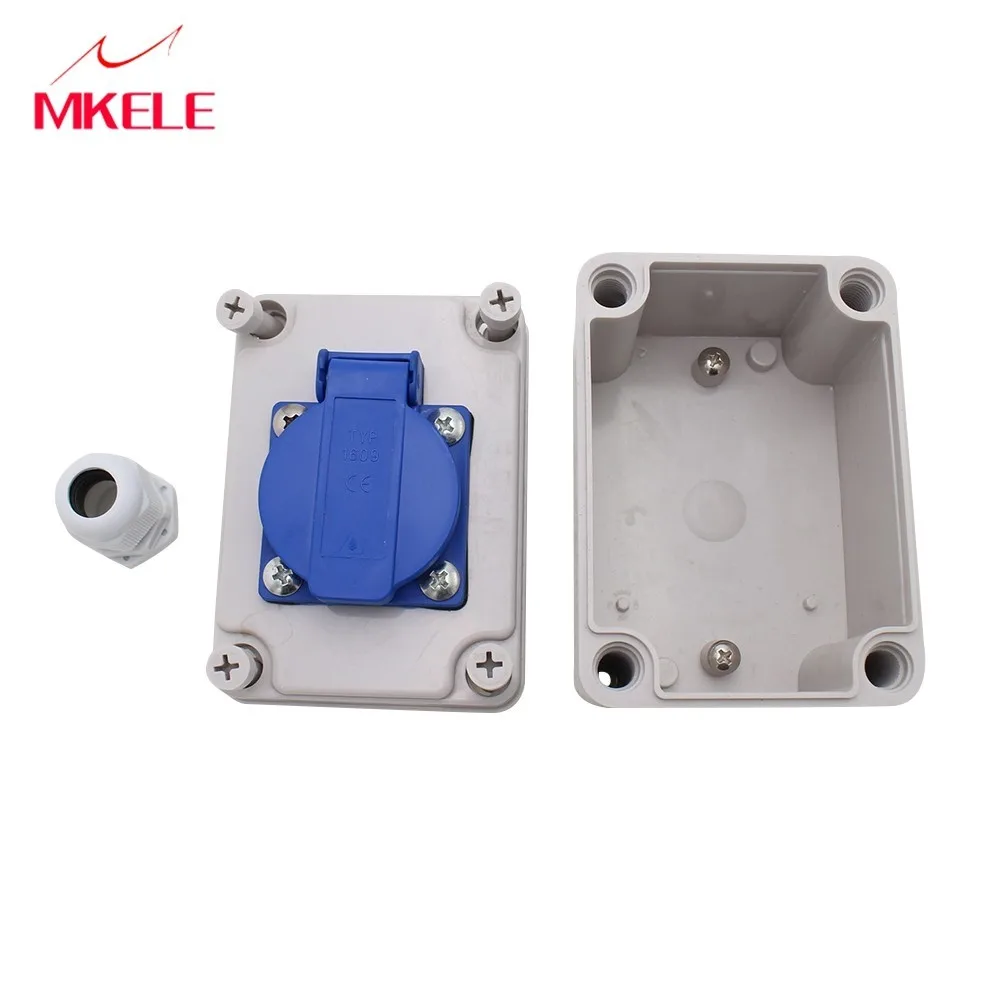 Plastic Waterdichte Stopcontact Standaard Stopcontact Met Splash Proof Box, Universele Stopcontact Outlet M-socket001 Plastic Waterdichte Stopcontact Standaard Stopcontact Met Splash Proof Box, Universele Stopcontact Outlet M-socket001