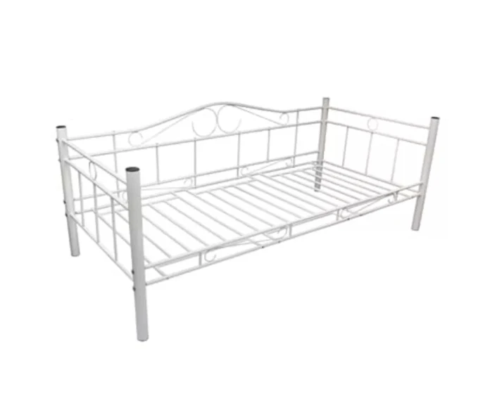 Vidaxl черно белая однодневная кровать из металла 90X200 см прочная металлическая