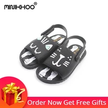 

Mini Melissa Children Jelly Sandals For Girls Shoes 2017 New Cats Butterfly Children Sandals Soft Bottom Boys Girls Beach Shoes