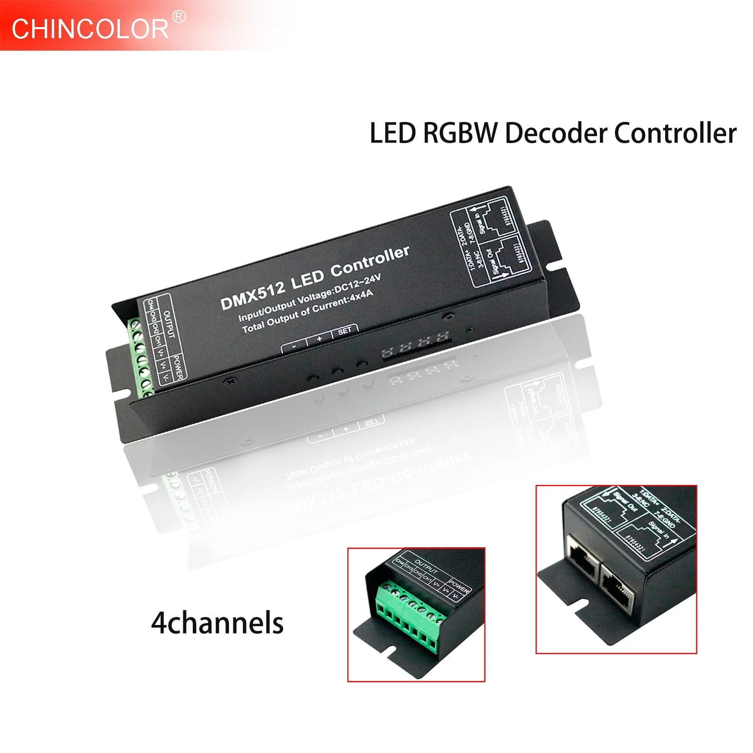 DMX 512 dekoder dijital ekran karartma sürücü 24CH RGBW LED denetleyici uzaktan