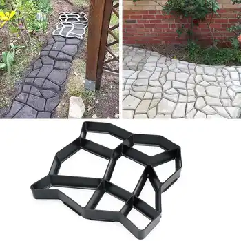 

36*36cm Garden Path Maker Mold Irregular Model Concrete Stepping Stone Cement Mould Brick DIY Home Garden Tools