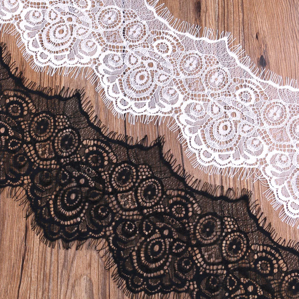 

Factory Direct-Selling 3Meter/Lot Very Good Eyelash Lace Fabric Can Use Wedding Dress Home Decoration Diy Accessories