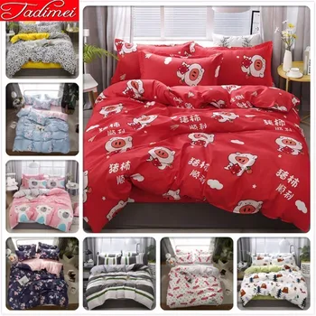 

Red Creative Pig Pattern Duvet Cover Bedding Set Adult Kids Soft Cotton Bed Linen Single Twin Full Queen King Size Bedspreads
