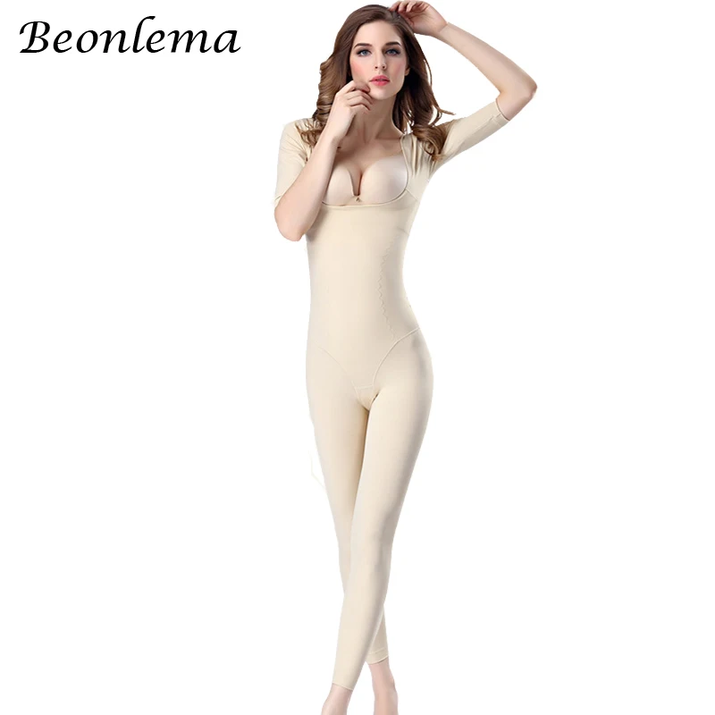 Beonlema Women Body Modeling Shaper Full Long Leg Shapewear Seamless Belly Compression Slimming Underwear Plus Size Bodysuit women body shaper