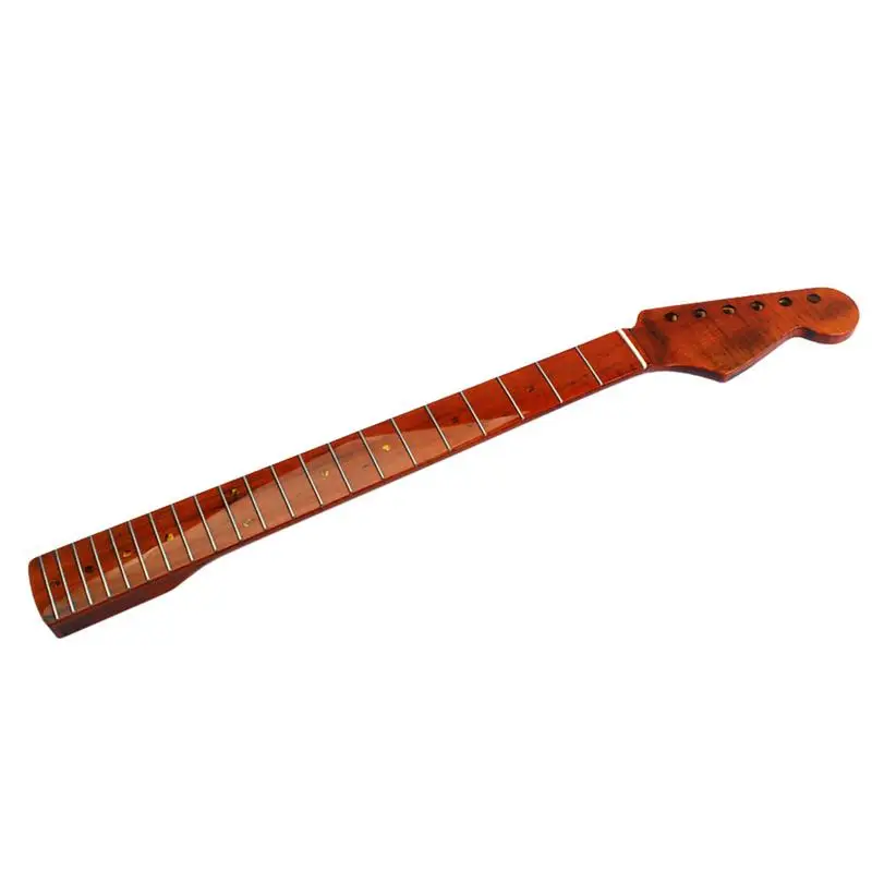 

22 Frets Rosewood Clear Gloss Guitar Neck for Strat Style Replacement Tiger Flame Maple