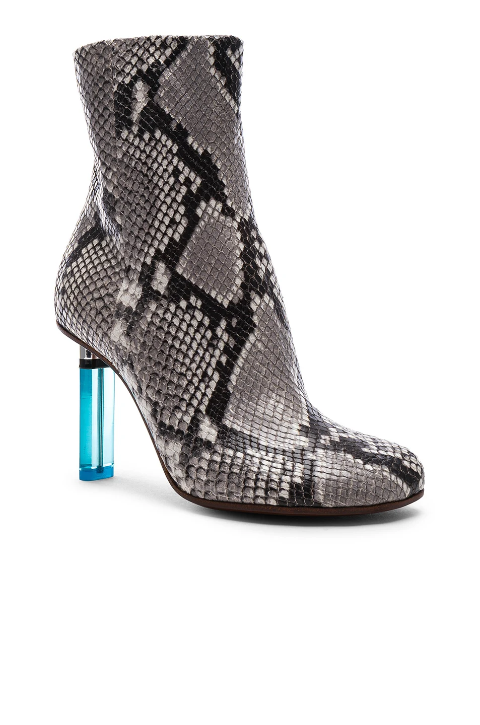 Sexy Cuir Véritable 45 Femmes Zipper Sidethin Léopard En Grande Talon Bottes Mode Femme Taille Haute Étrange Bottines NwOvmn80