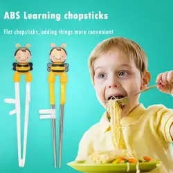 Милые учебные палочки для еды дети учат ребенка столовая посуда из нержавеющей стали малыш учится ребенка просвещение палочки для еды из
