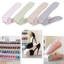 Nordic Style DIY Storage Shoe Rack Double Layer Thickened Adjustable Space Saving Shoe Rack 4 Colors Hollow Design Home Products low price modern nordic fabric home lobby wooden sofa set design for space saving apartment japan style