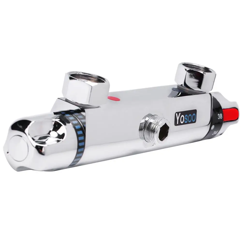 Современный хром термостатический душевой смеситель бар Замена клапан выход дома аксессуары для ванной комнаты