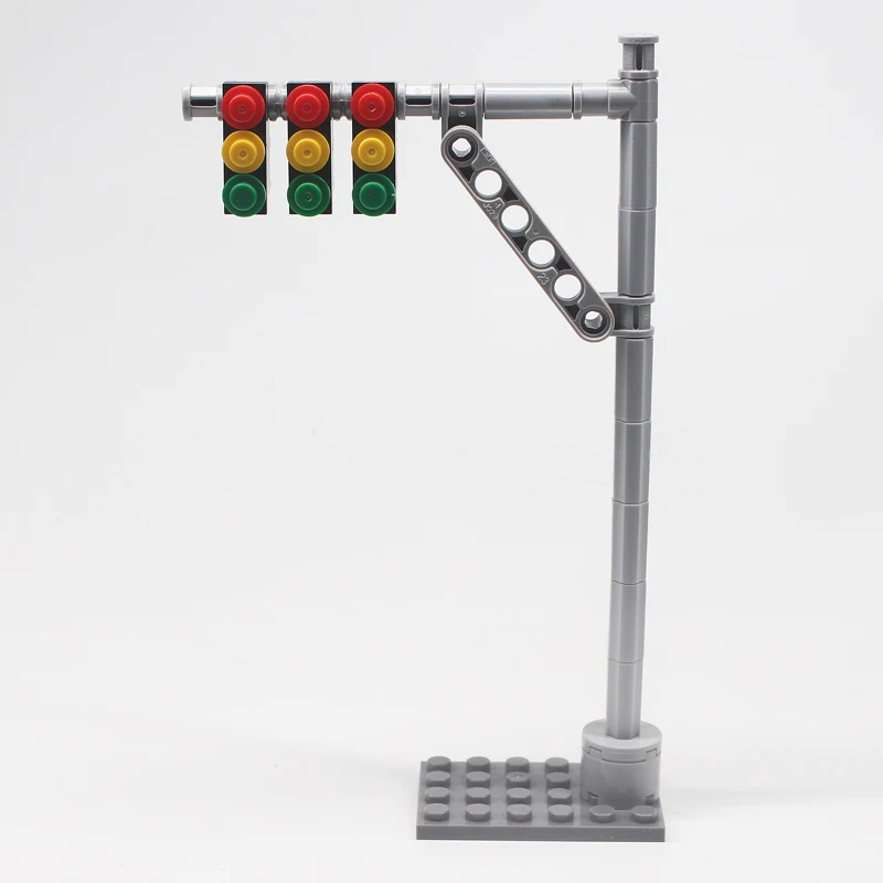 MOC Building blocks toys, urban traffic lights, scientific and