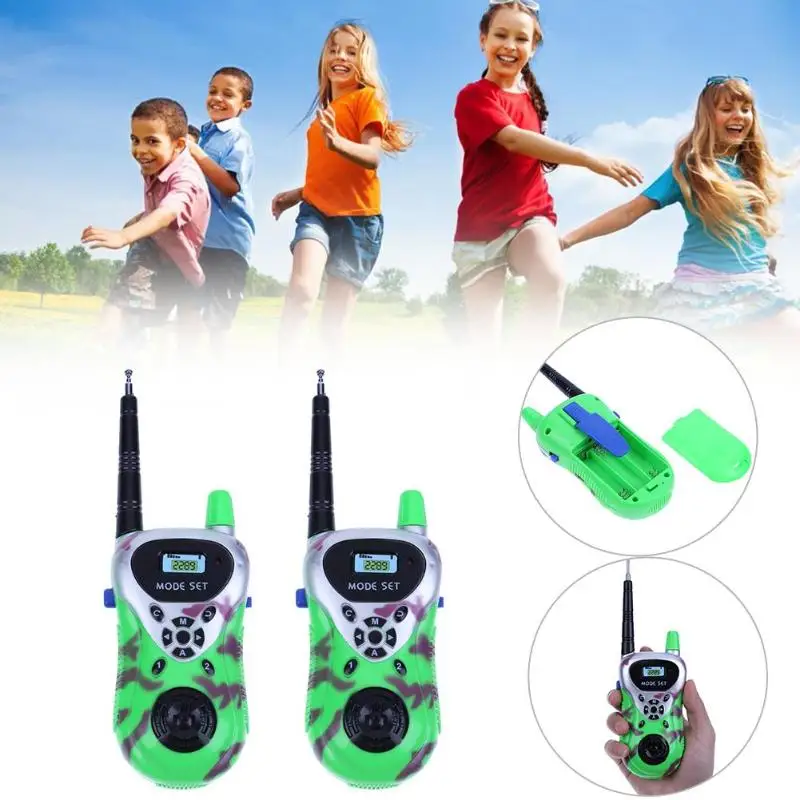 

2pcs/set Plastic Mini Wireless Walkie Talkie Parents Kids Interactive Educational Toys Children Handheld Phone Intercom Toy Gift