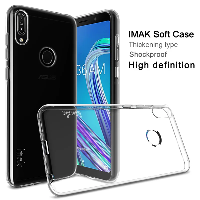 Мягкий прозрачный чехол IMAK из ТПУ для Asus Zenfone Max Pro M1 ZB601KL ZB602KL силиконовый телефона