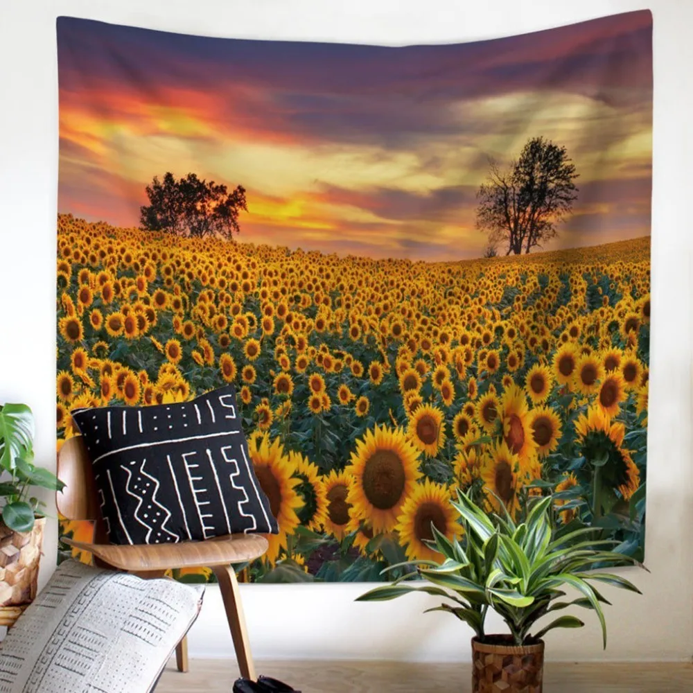 

Tapestry Sunflower Carpet Rugs Sandy Beach Throw Camping Tent Travel Mattress Yoga Mat Hippie Tapestries Fashion Decorative