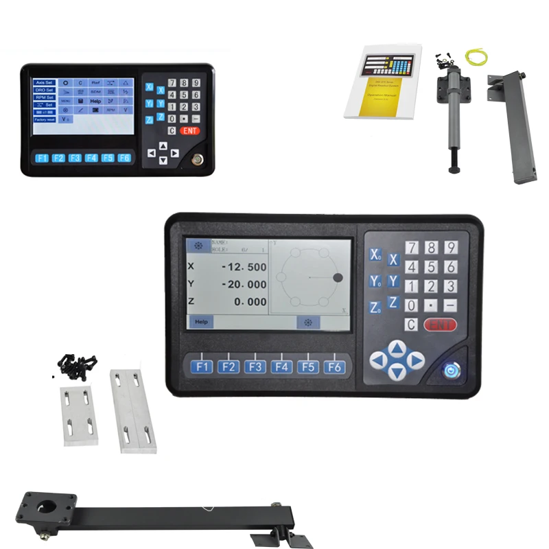 

4 Axis digital Readout RPM function included ,2pcs slim linear scale 0-600mm